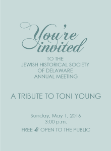 JHSD Annual Mtg 2016 A Tribute to Toni Young