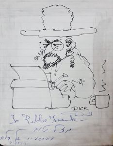 Dick Codor cartoon of Bill Frank