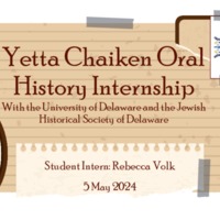 Yetta Chaiken Oral History Internship