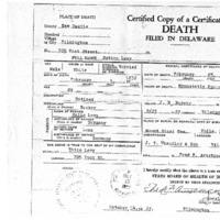Nathan Levy death certificate