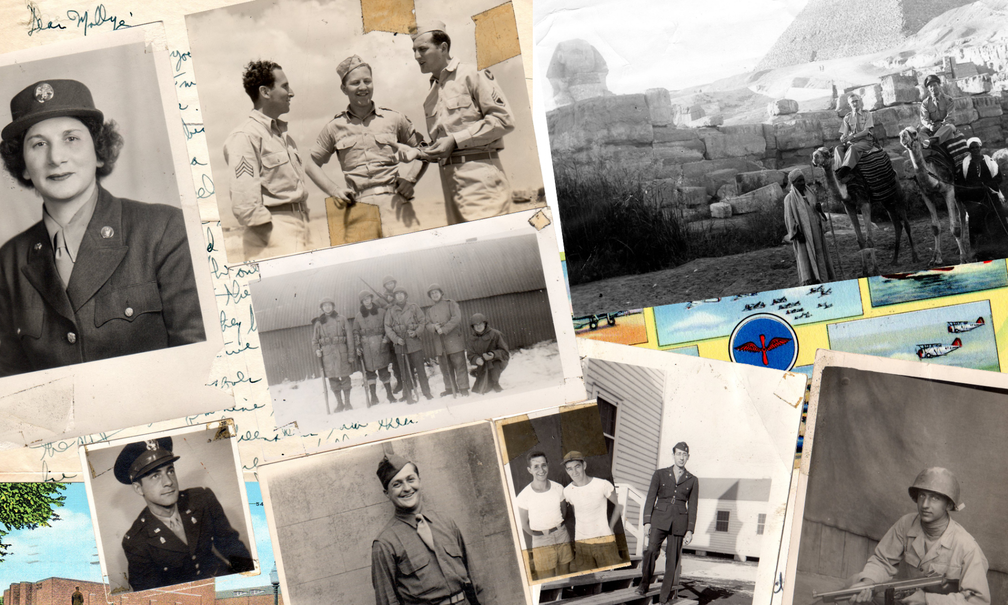 Selection of photos sent by WWII servicemen and women
